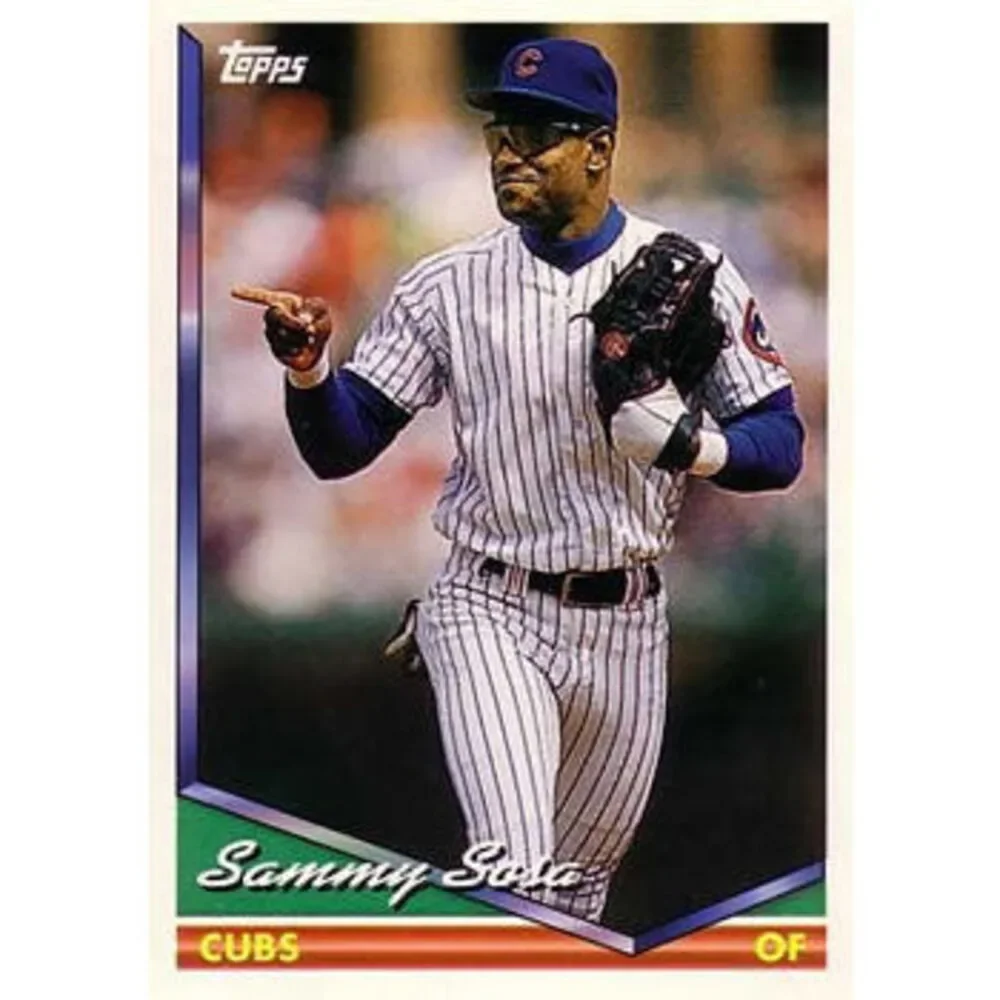 1994 Topps Sammy Sosa UER # 725 Chicago Cubs